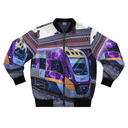 VLine Train Bomber Jacket featuring Castlemaine Station