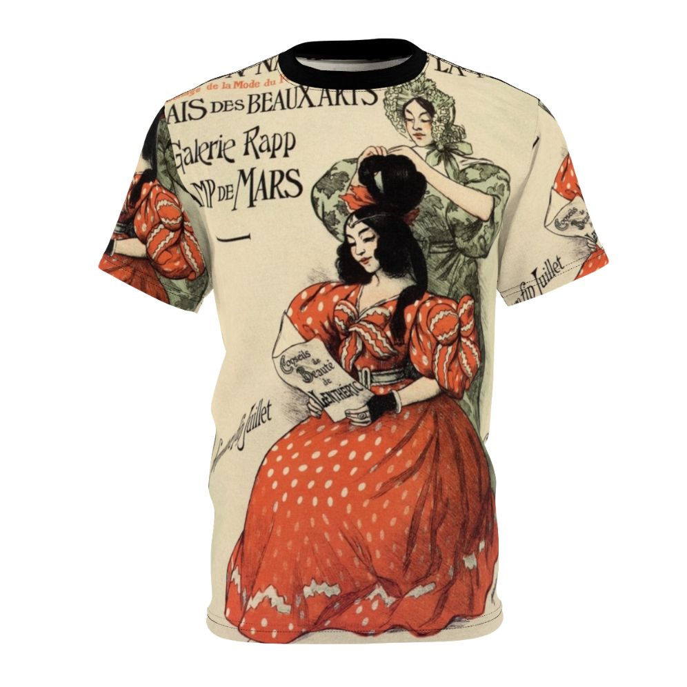 Vintage 1896 Paris Fashion Salon Inspired T-Shirt Design