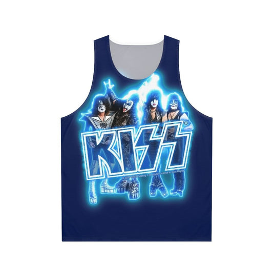 Kiss The Band Blue Energy Glow Unisex Tank Top