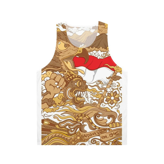 Unisex Indonesia tank top with Barong eagle design