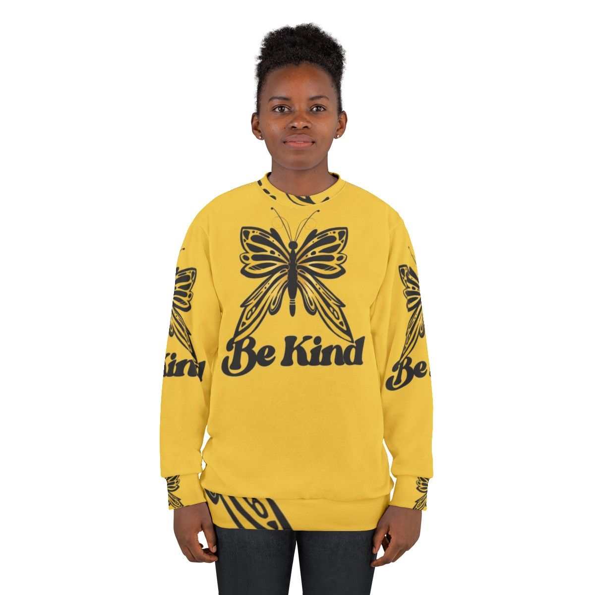 Inspirational "Be Kind" butterfly sweatshirt - women