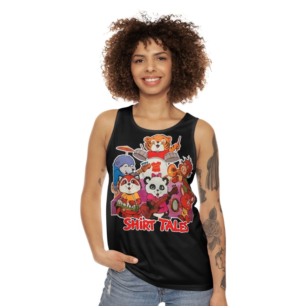 Retro 80s band tribute unisex tank top - women