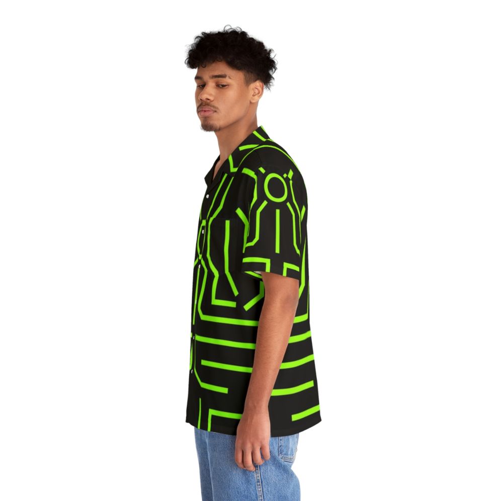 Upgraded Superhero Hawaiian Shirt with Alien Inspired Graphics - People Left