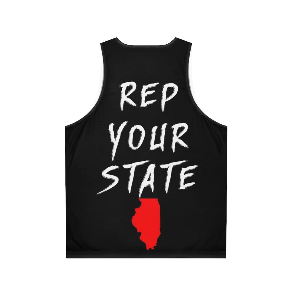 Unisex Illinois State Pride Tank Top - Back