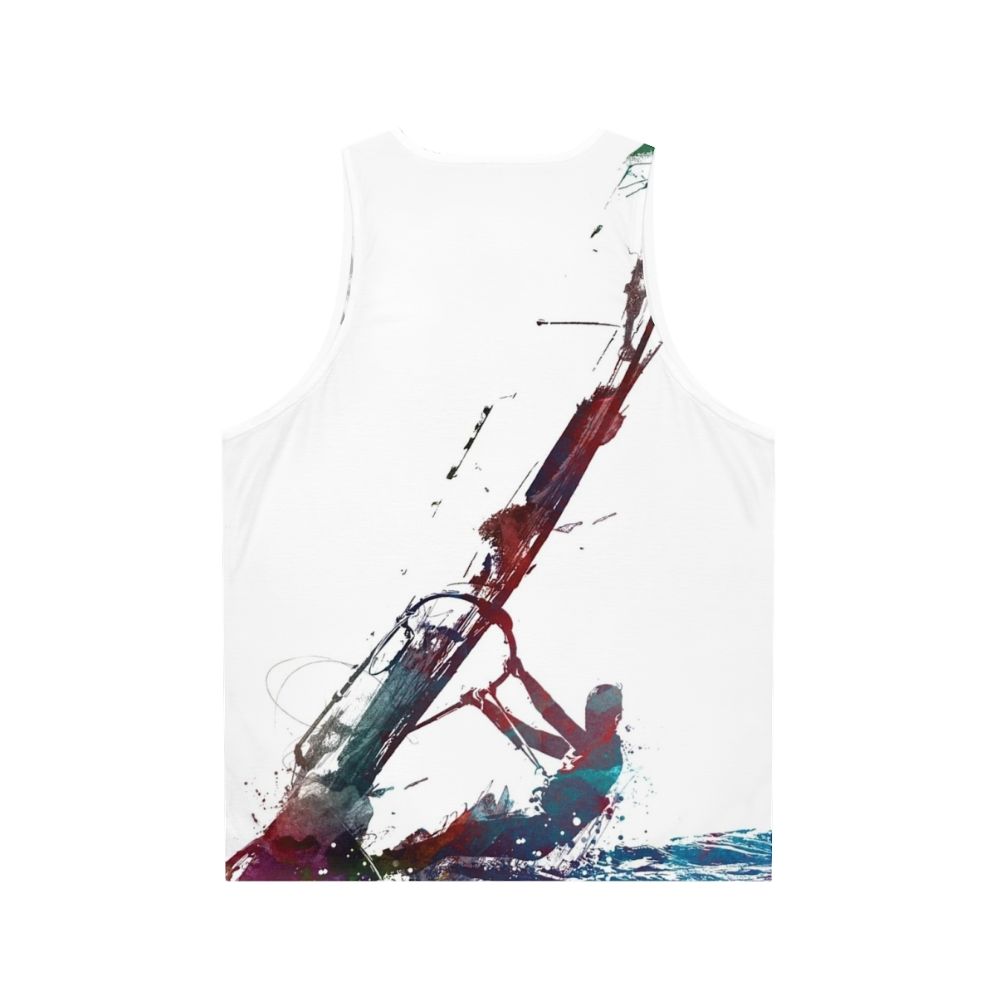 Windsurfing sport art unisex tank top - Back