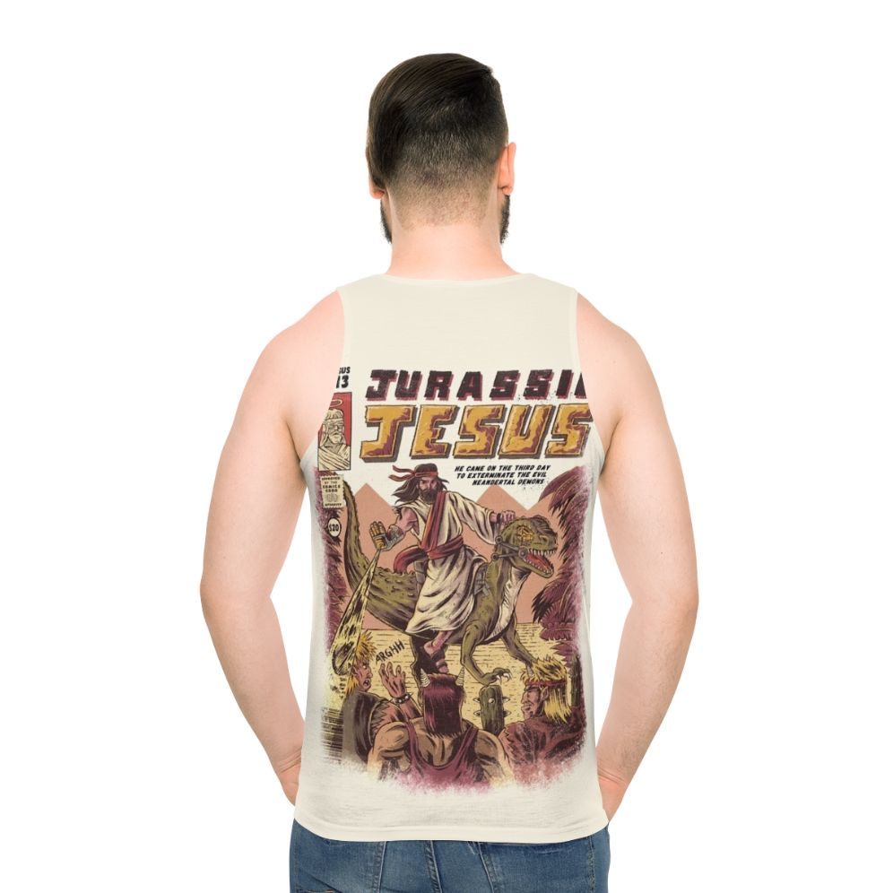 Jurassic Jesus dinosaur t-shirt - men back