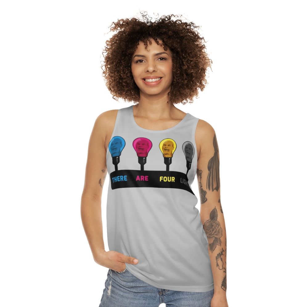 "There Are Four Lights" CMYK Unisex Tank Top - women