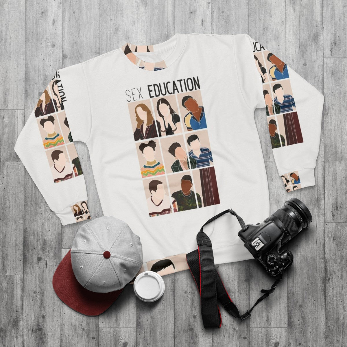 Sex Education Cast Sweatshirt featuring Maeve Wiley - flat lay