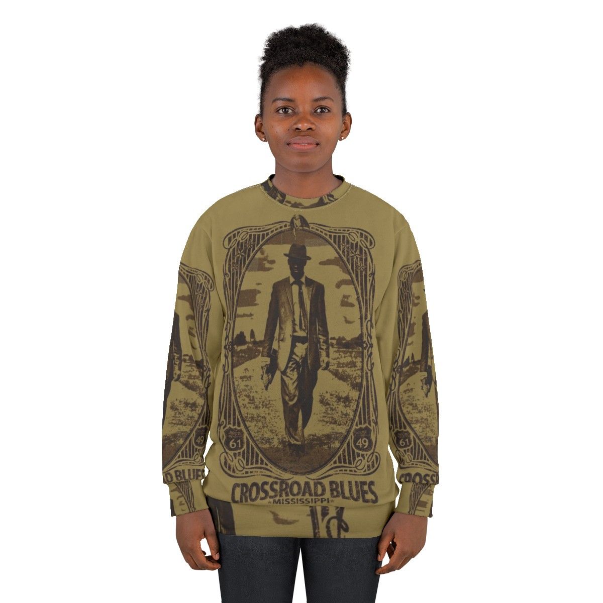 Crossroad Blues Sweatshirt - Inspired by Robert Johnson's Delta Blues - women