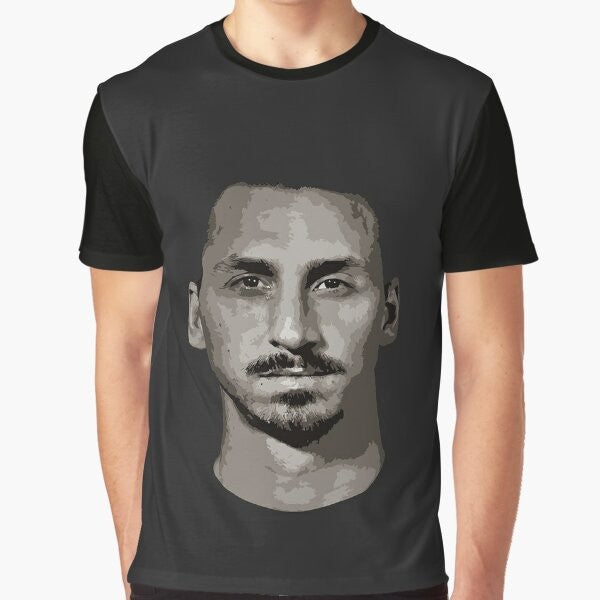 Zlatan Ibrahimovic graphic t-shirt with sketch design