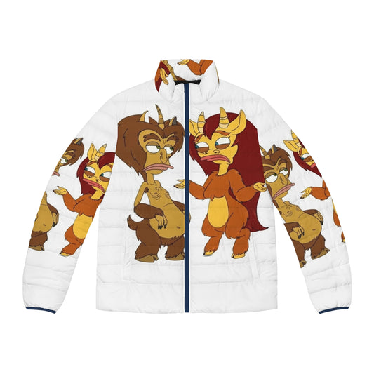 Big Mouth Netflix fan art puffer jacket with graphic design