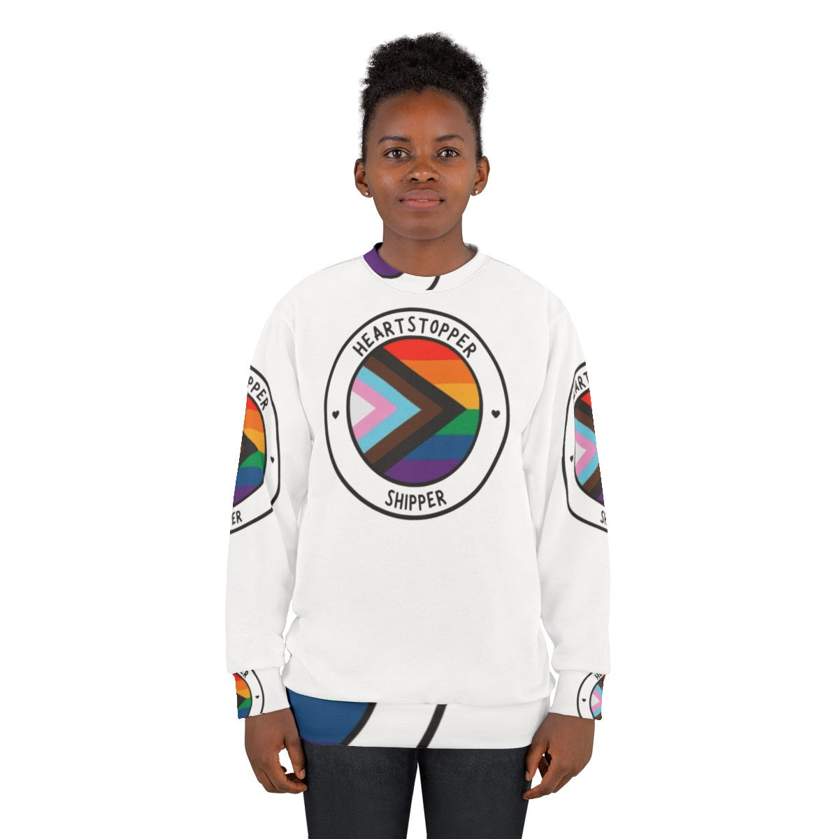 Heartstopper Shipper Flag Graphic Sweatshirt - women