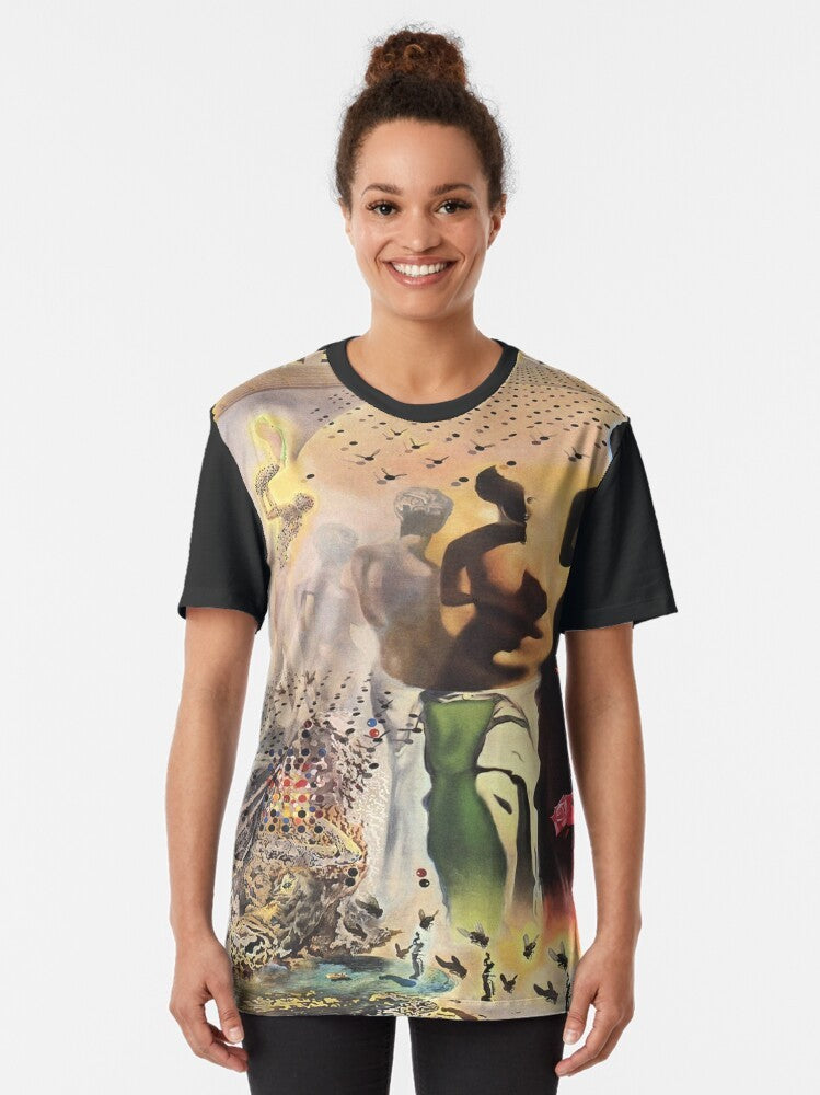 Graphic t-shirt featuring Salvador Dali's surrealist masterpiece "The Hallucinogenic Toreador" - Women