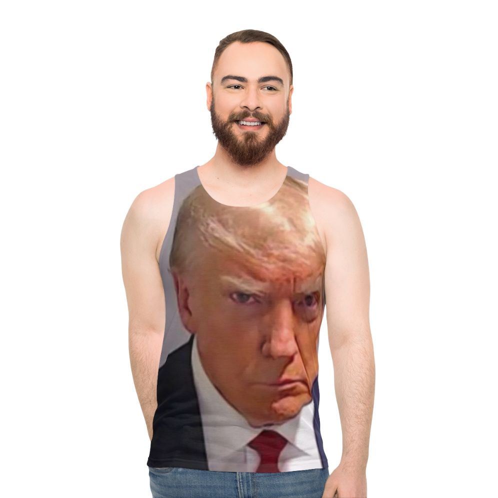 Donald Trump Mugshot Unisex Tank Top - men