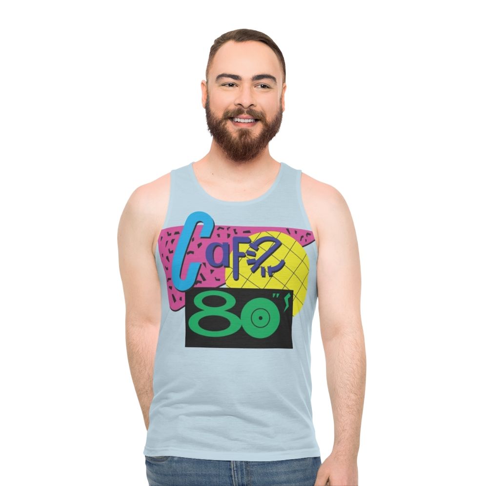 Back to the Cafe 80s Unisex Tank Top with Vintage Diner Inspired Design - men