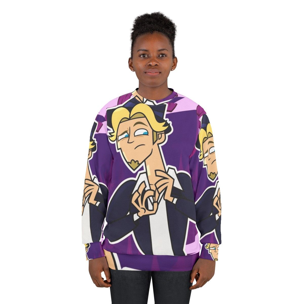 Adventure Camp Nick Sweatshirt featuring Odd Nation cartoon characters - women