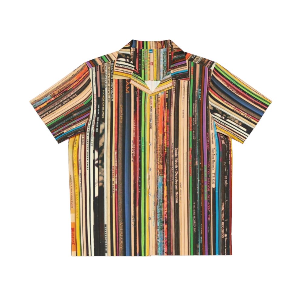 Retro Record Collector Hawaiian Shirt with Vinyl Records