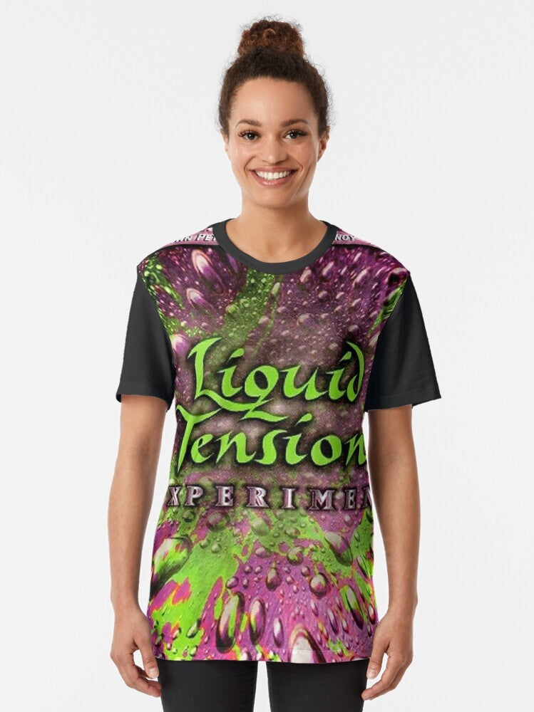 Liquid Tension Experiment Dream Theater Graphic T-Shirt featuring the band members - Women