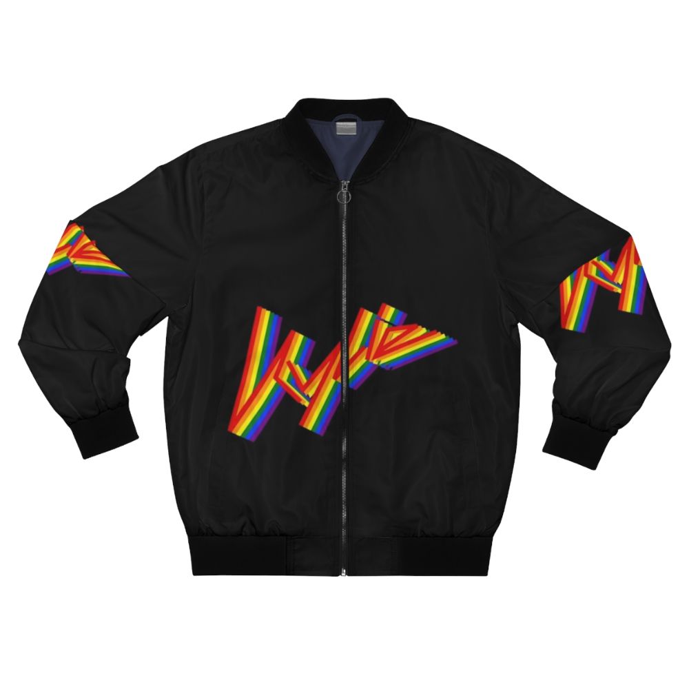 Kylie Minogue Pride 2023 Bomber Jacket with rainbow design