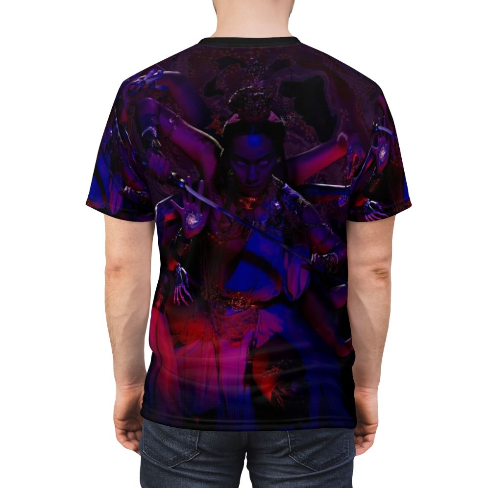 Vibrant graphic tee featuring the Ziyoou-vachi Japanese rock band logo and design - men back