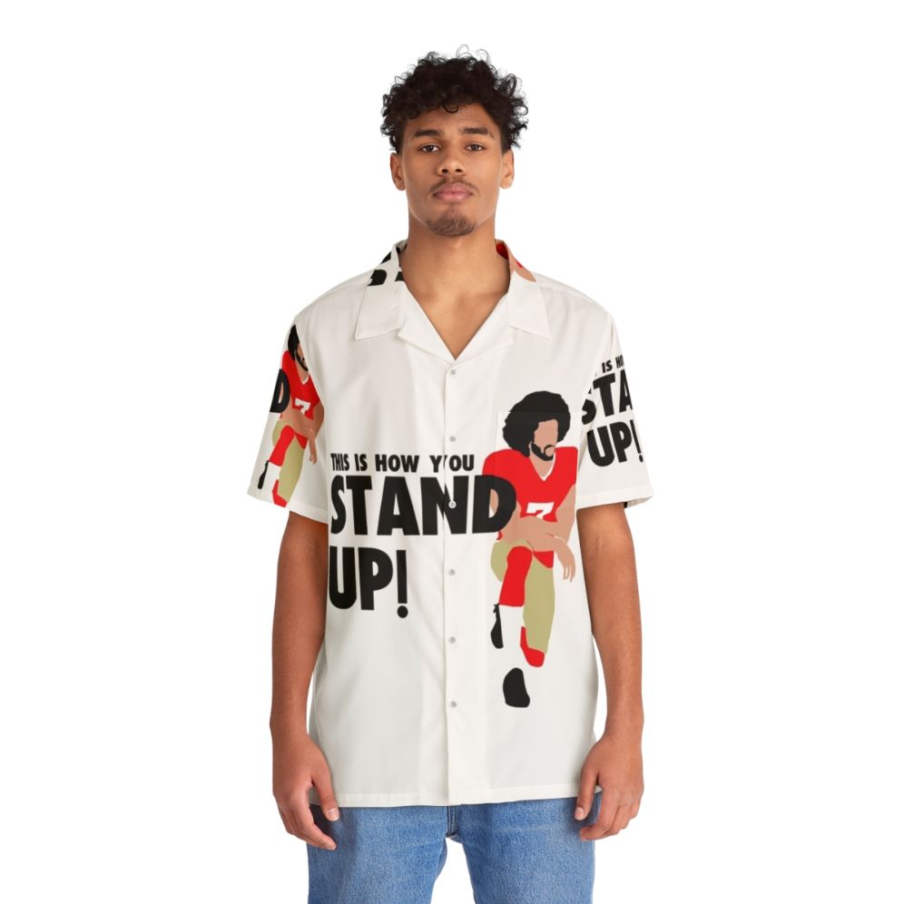 Colin Kaepernick Hawaiian Shirt supporting Black Lives Matter protest - People Front