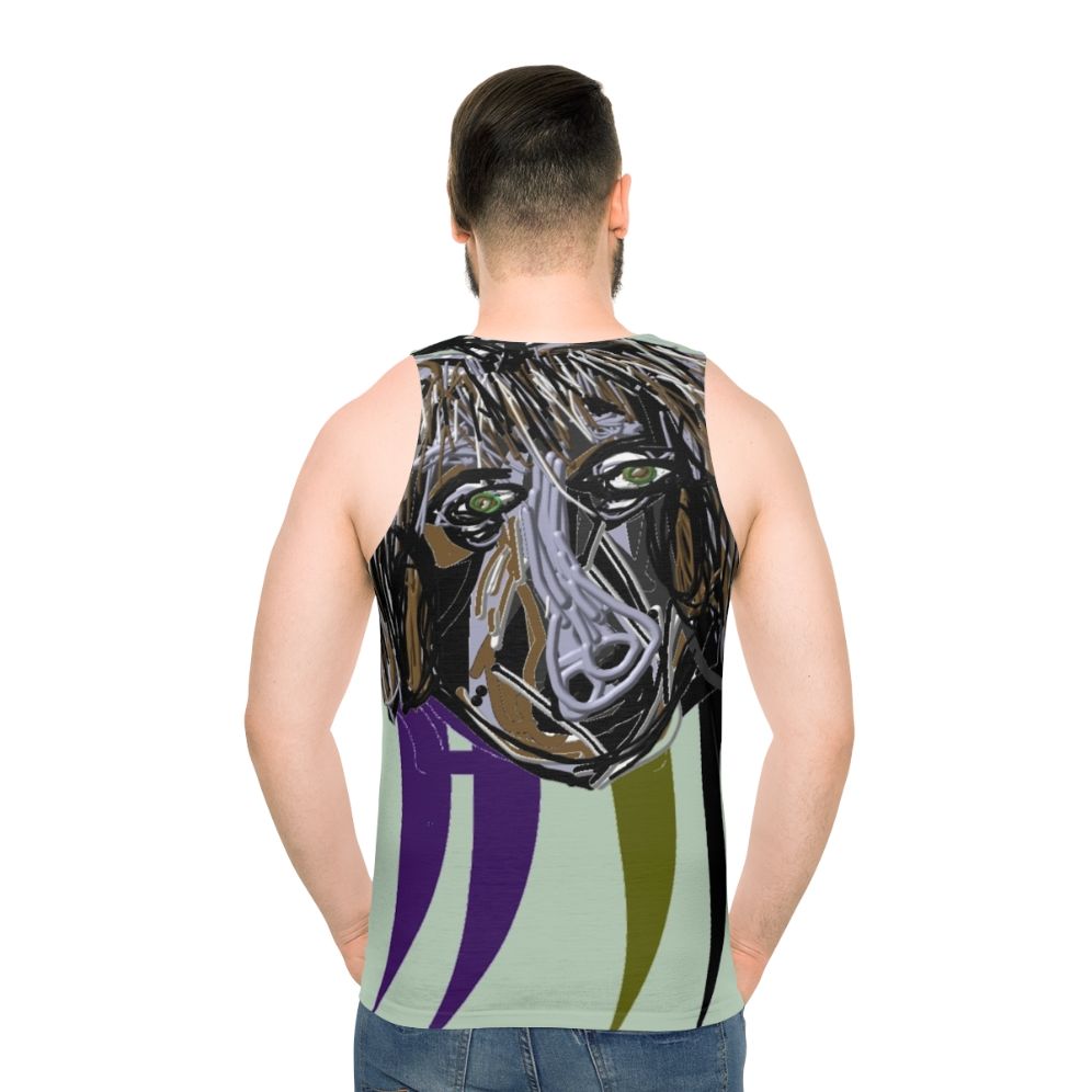 Retro unisex tank top with Pan Am inspired design - men back