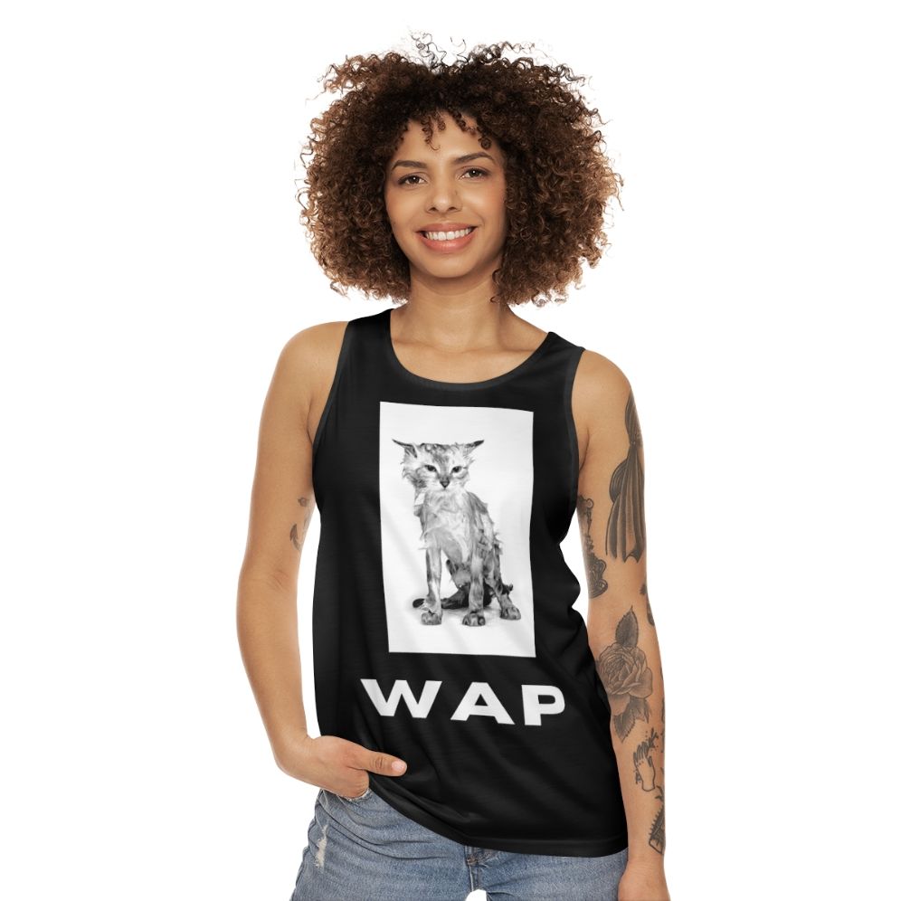 Unisex cat lover tank top - women