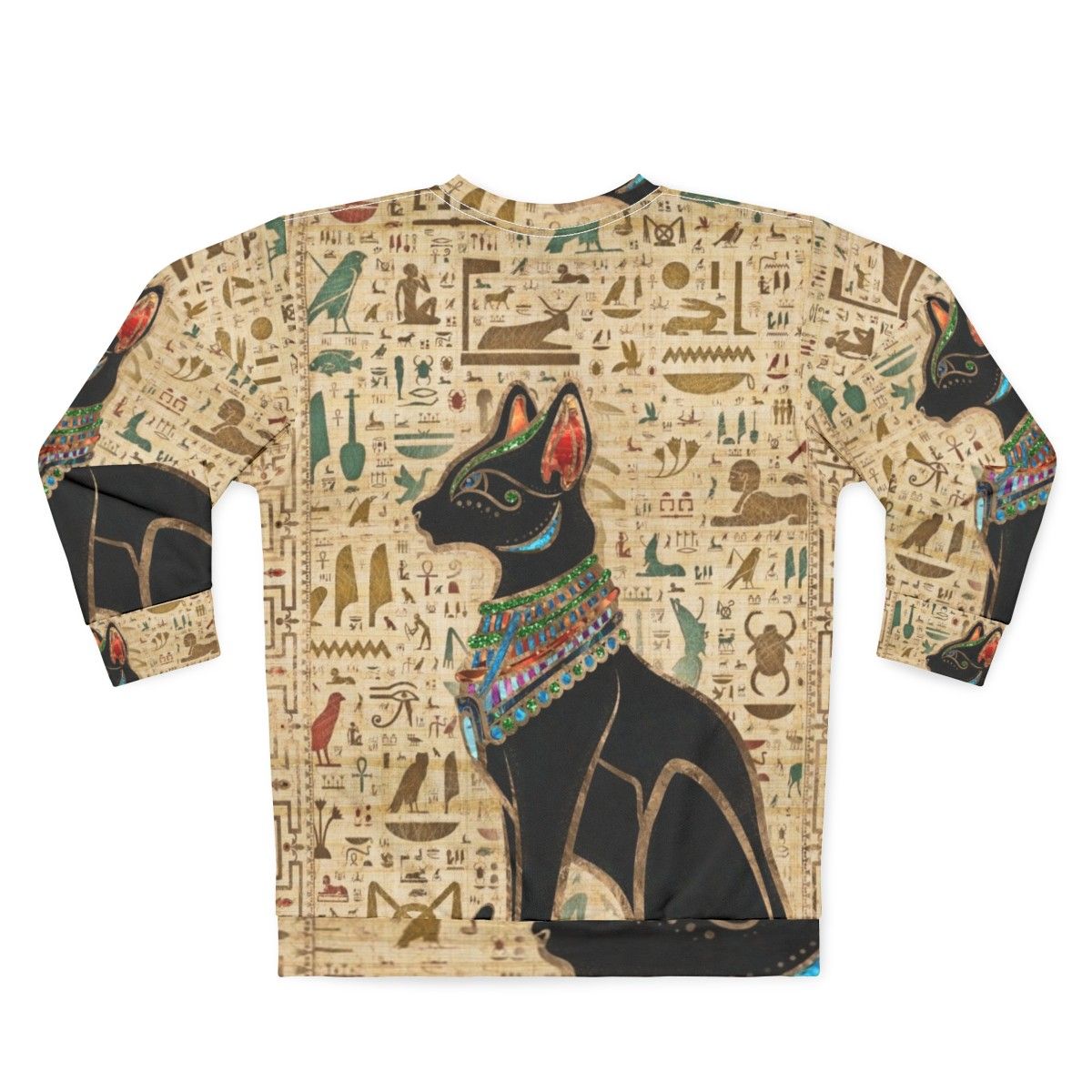 Ancient Egyptian Bastet Cat Goddess Sweatshirt - Back