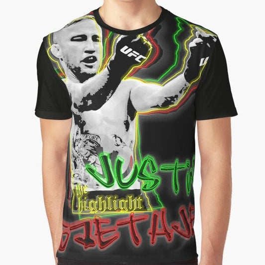 Justin Gaethje 'The Highlight' UFC MMA Graphic T-Shirt