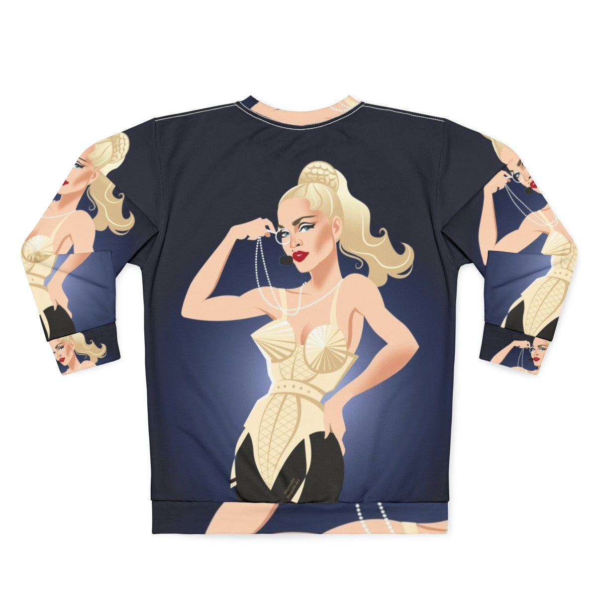 Blond Sweatshirt with Alejandro Mogollo Art - Back