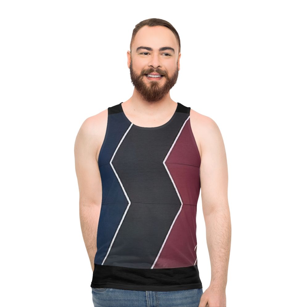 Thomas Downing inspired color field geometric abstract art unisex tank top - men