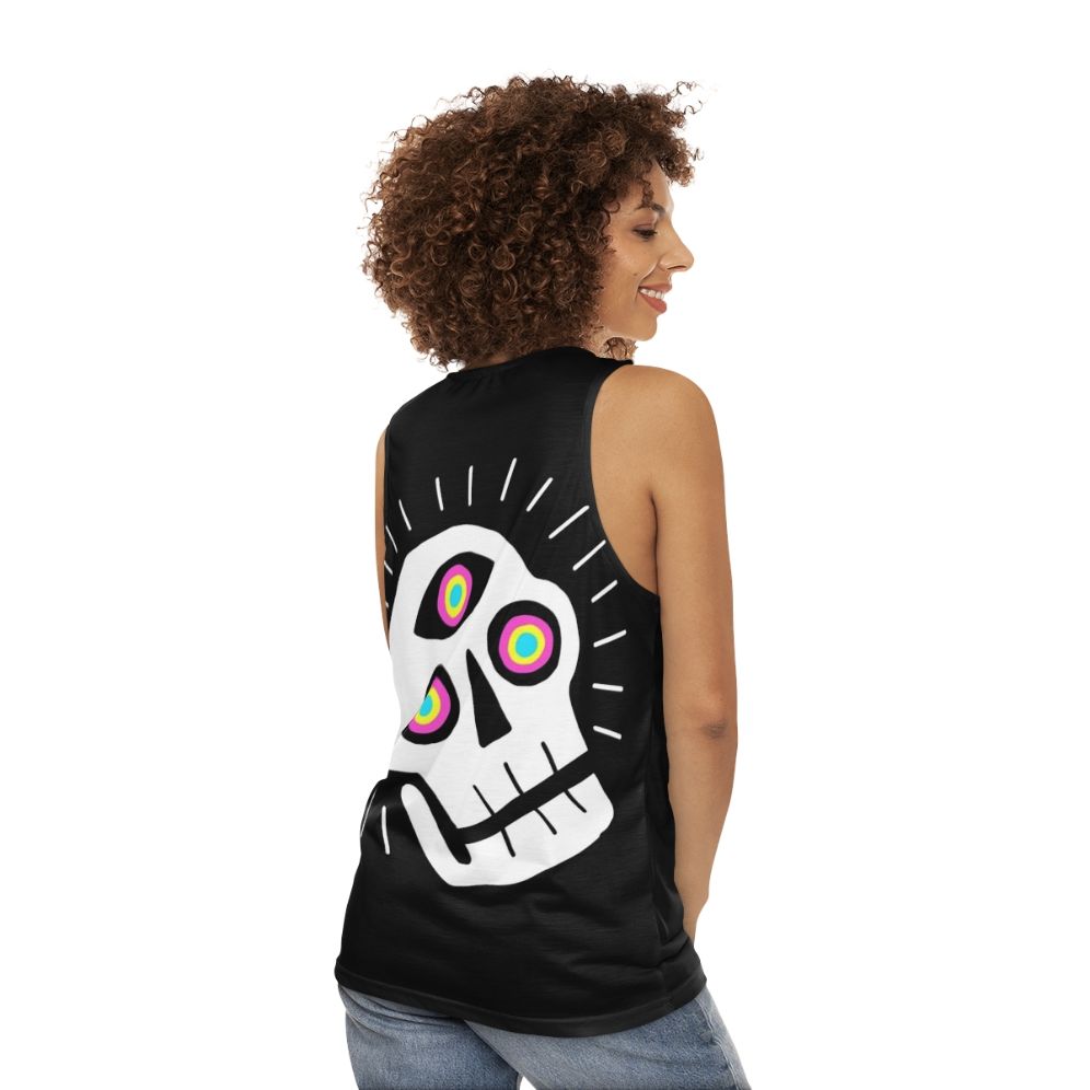 Enlightened Skull Unisex Graphic Tank Top - women back