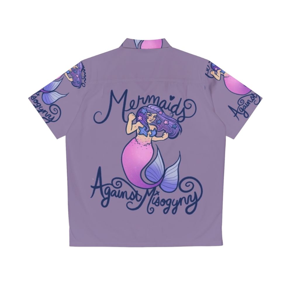 Mermaids Against Misogyny Feminist Hawaiian Shirt - Back