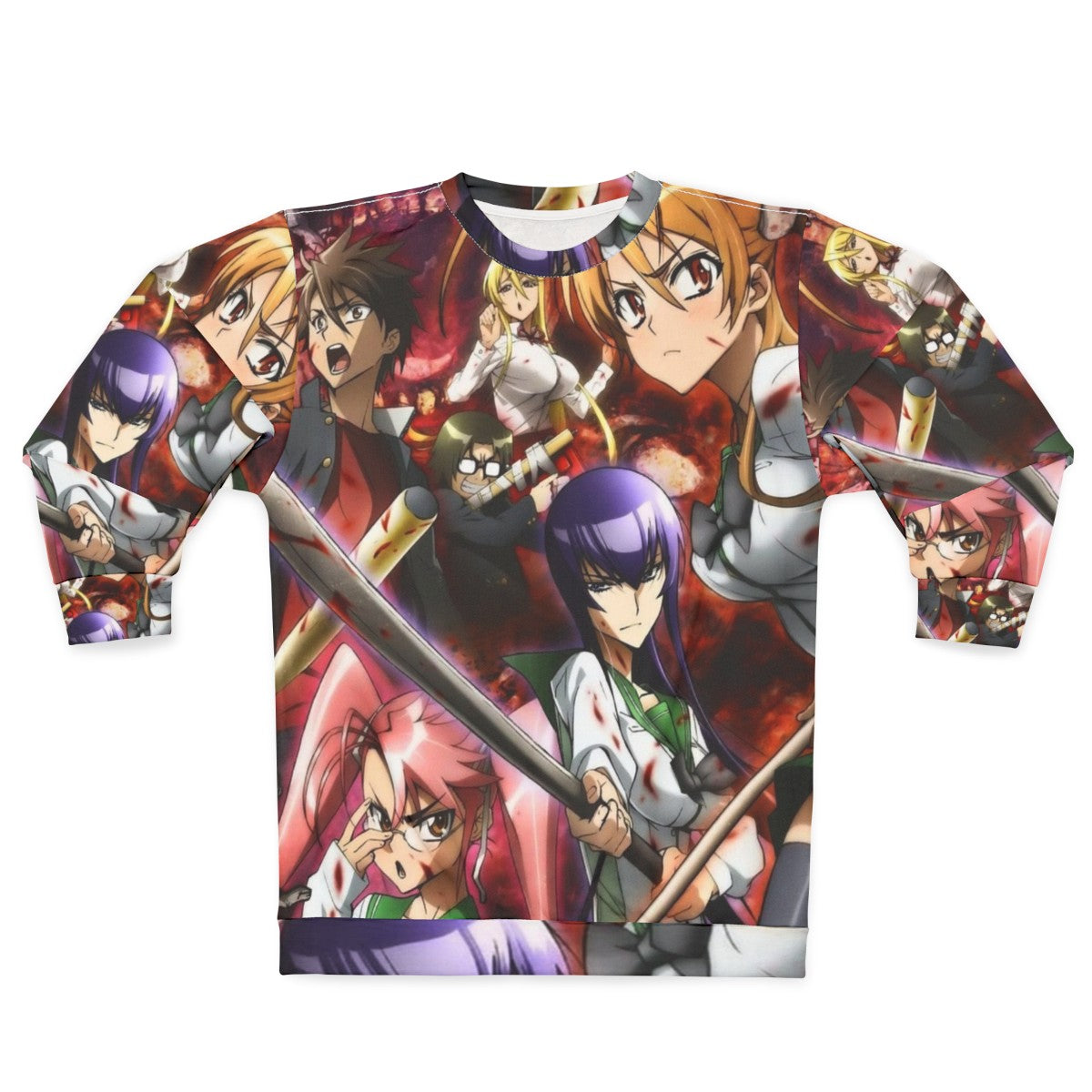 High School Of The Dead Anime Inspired Zombie Sweatshirt