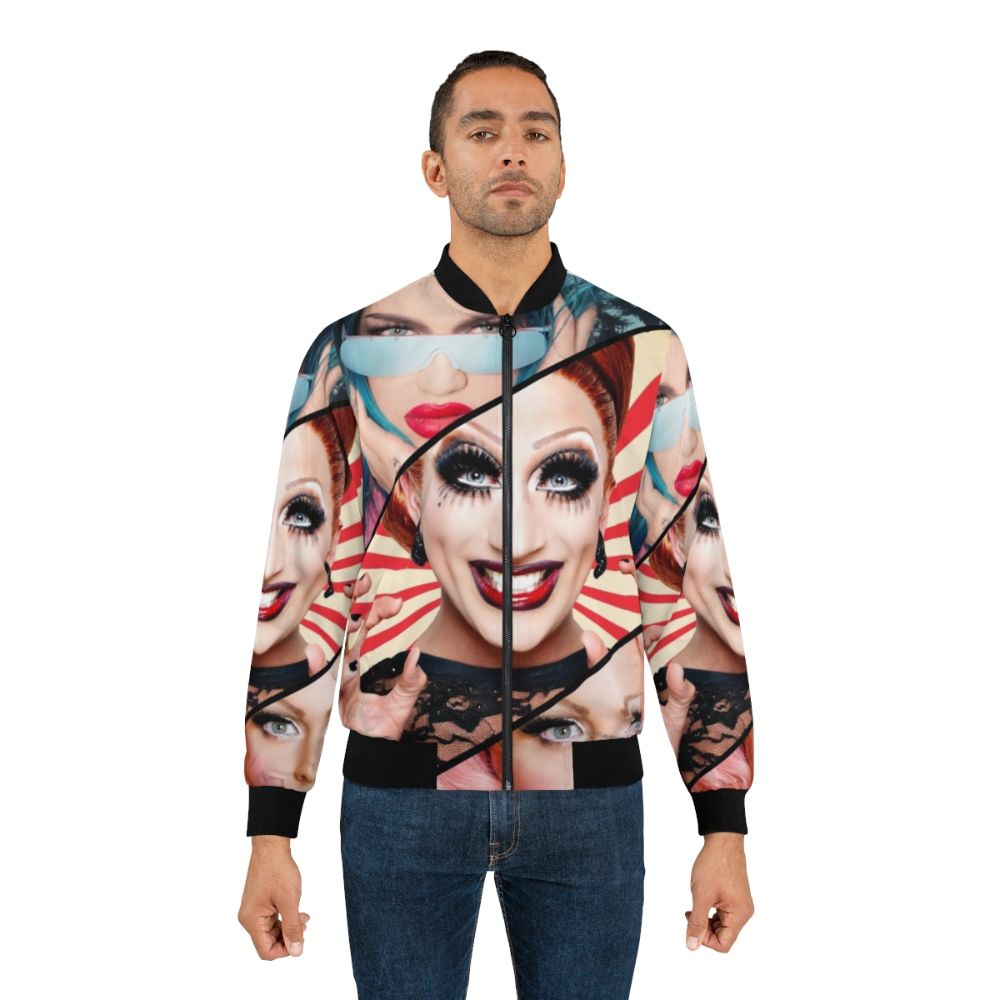 Rupaul's Drag Race Season 6 Bomber Jacket featuring popular queens like Bianca Del Rio and Adore Delano - Lifestyle