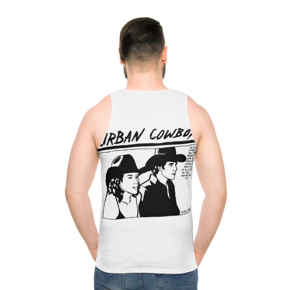 Western-inspired unisex tank top - men back