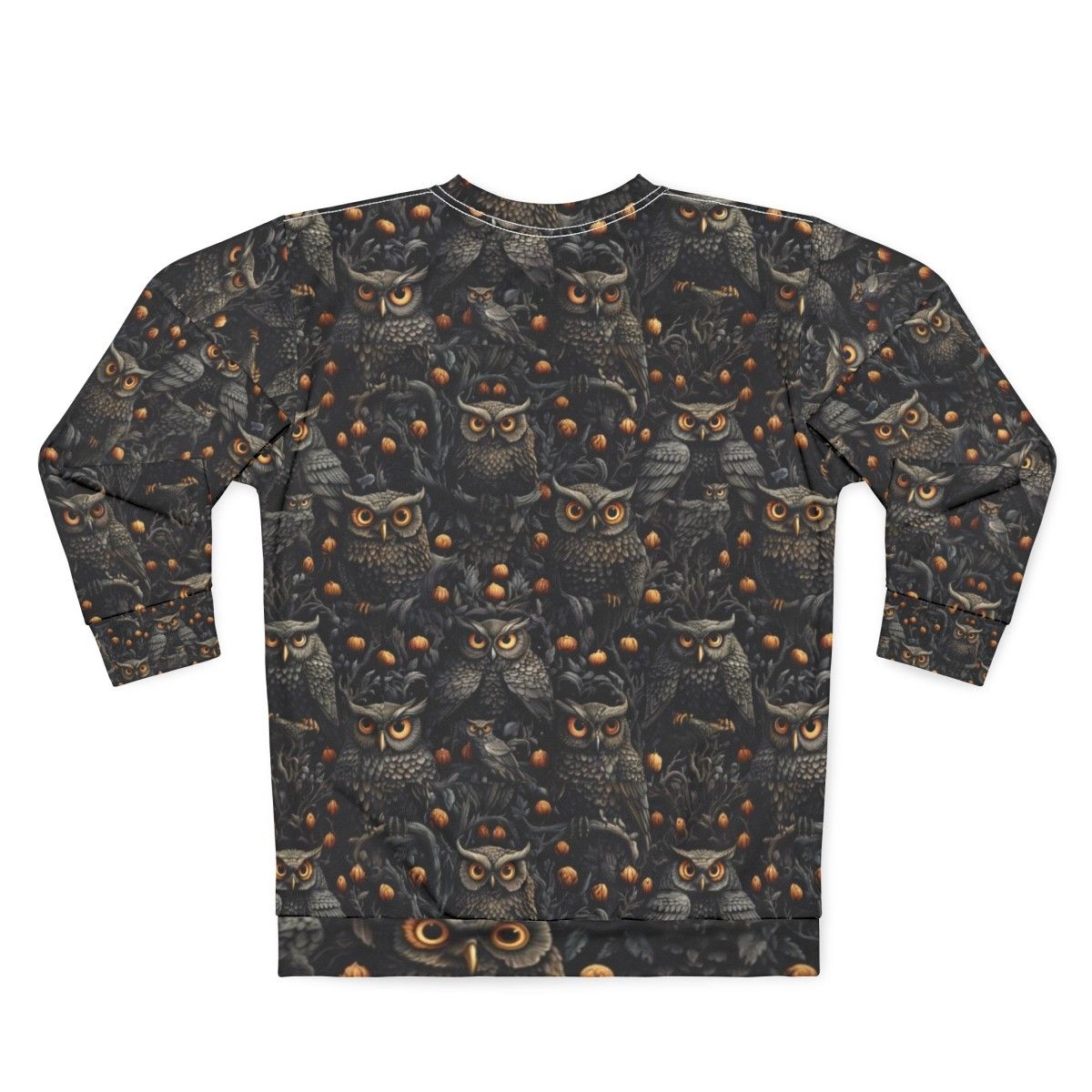 Hoo Goes There Halloween Sweatshirt with Witches and Owls - Back