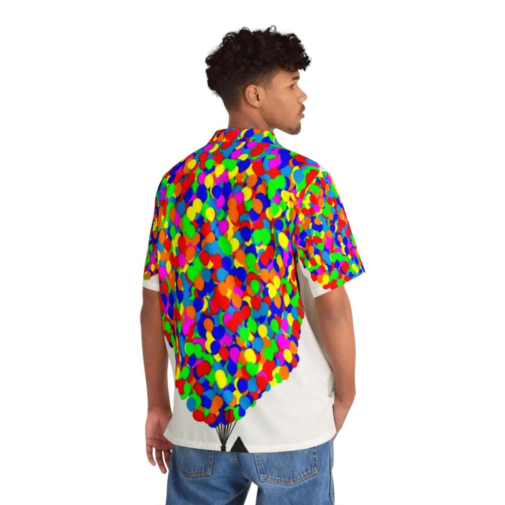 Up-inspired Disney Pixar Hawaiian shirt featuring balloons and characters - People Back