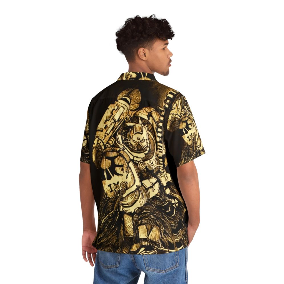 Blood Angels Hawaiian Shirt with Warhammer 40k Primarch Design - People Back