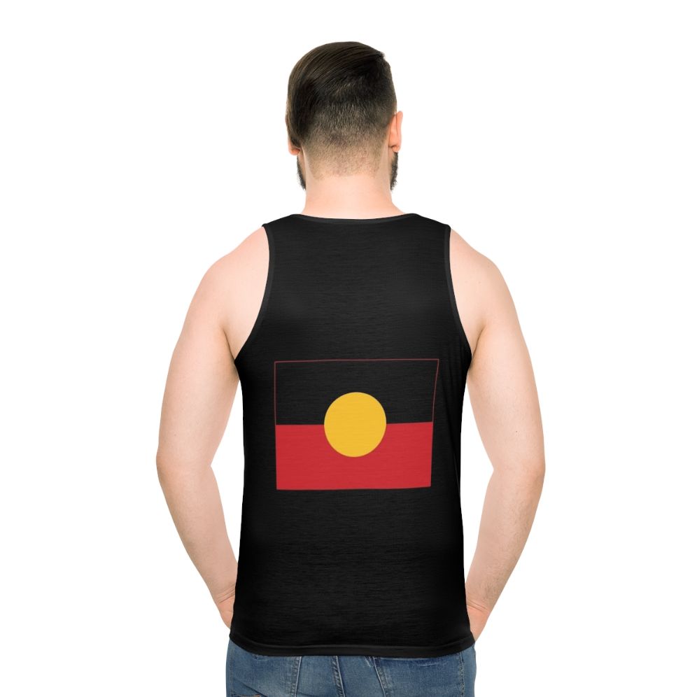 Aboriginal Flag Unisex Tank Top - men back