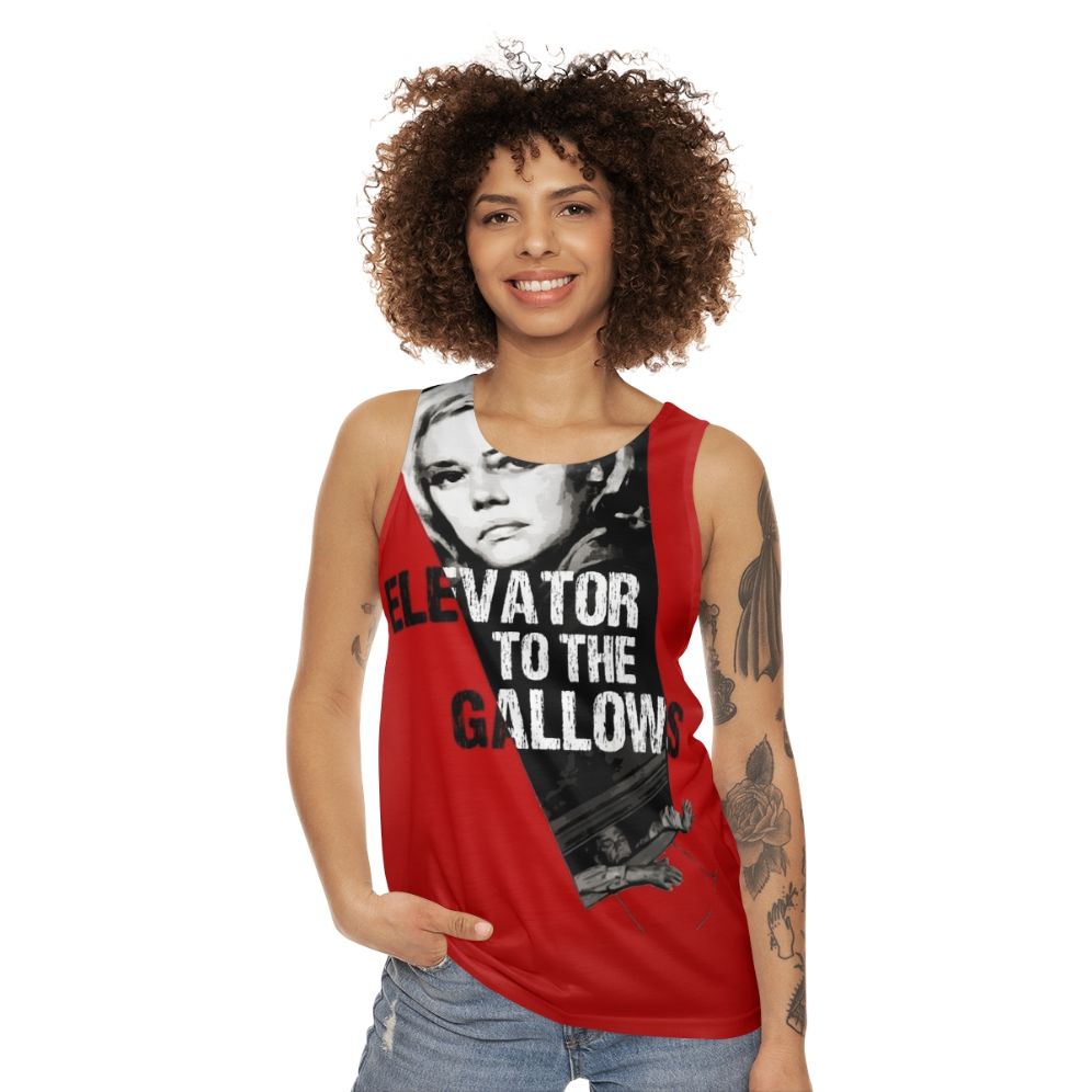 Unisex tank top featuring the classic French film 'Elevator to the Gallows' - women