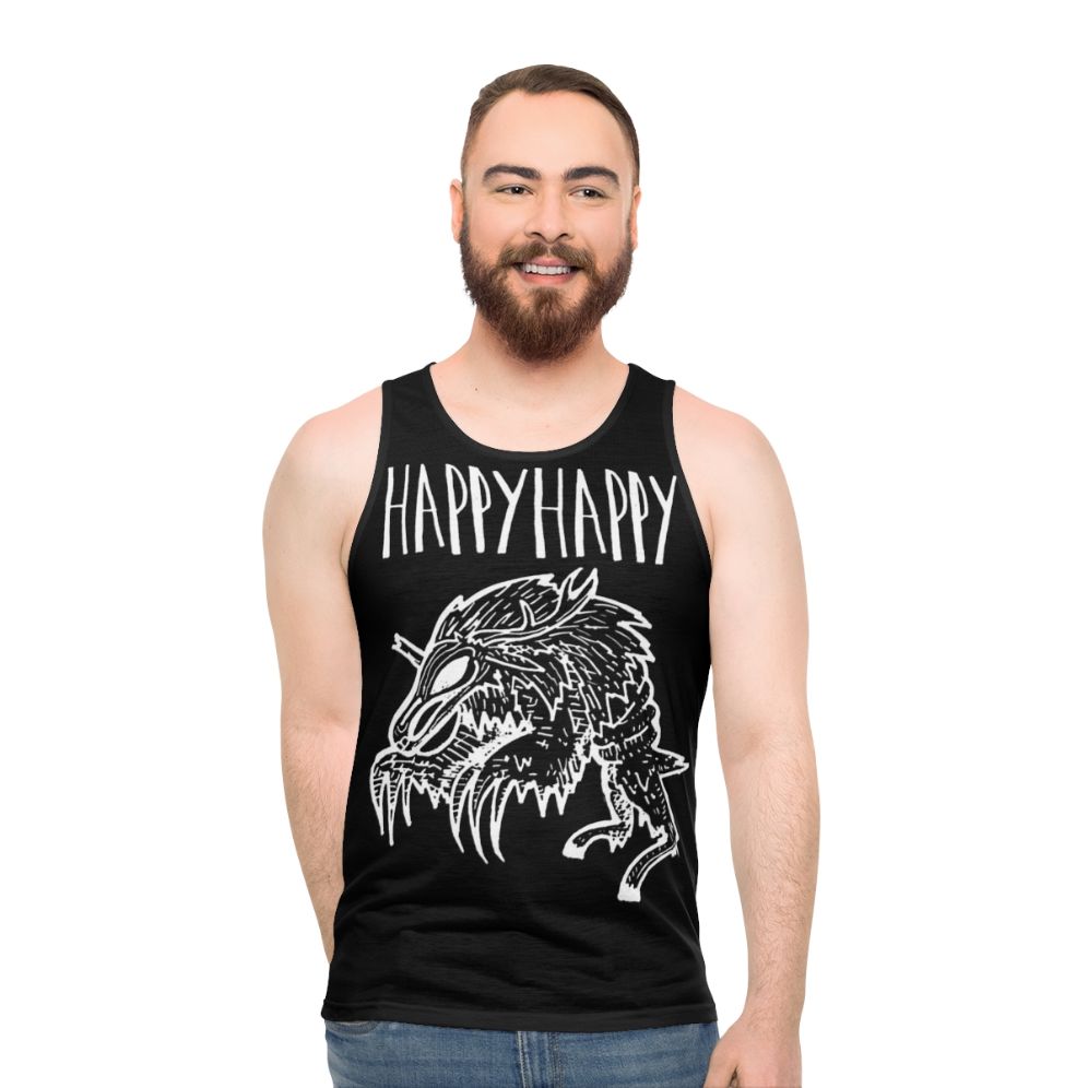 Happyhappy Wendigo Unisex White Tank Top - men