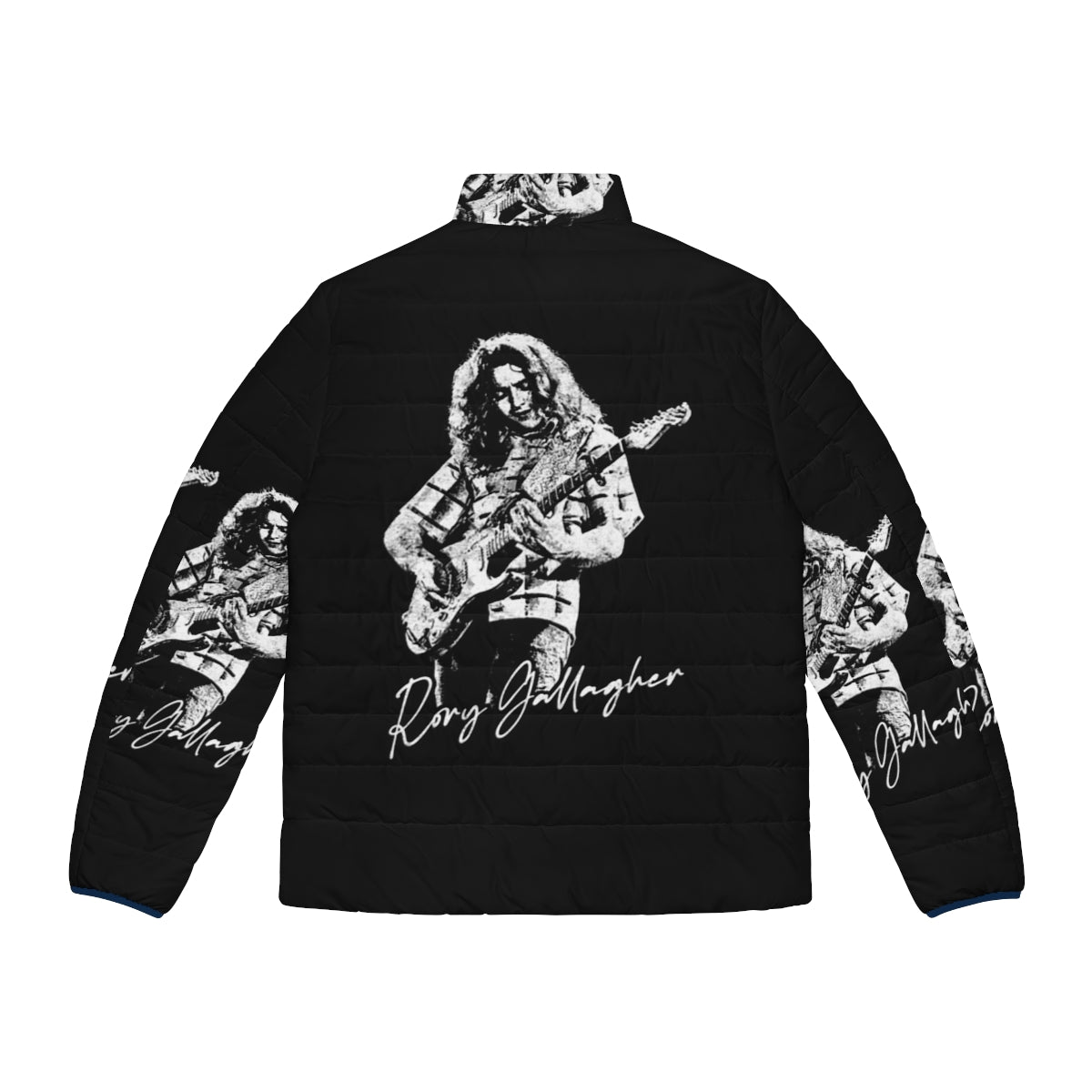 Rory Gallagher Puffer Jacket - Classic Rock Merchandise Featuring the Irish Musician - Back