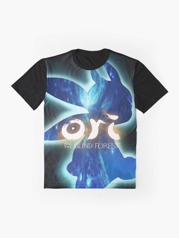 Ori and the Blind Forest video game character design graphic t-shirt - Flat lay