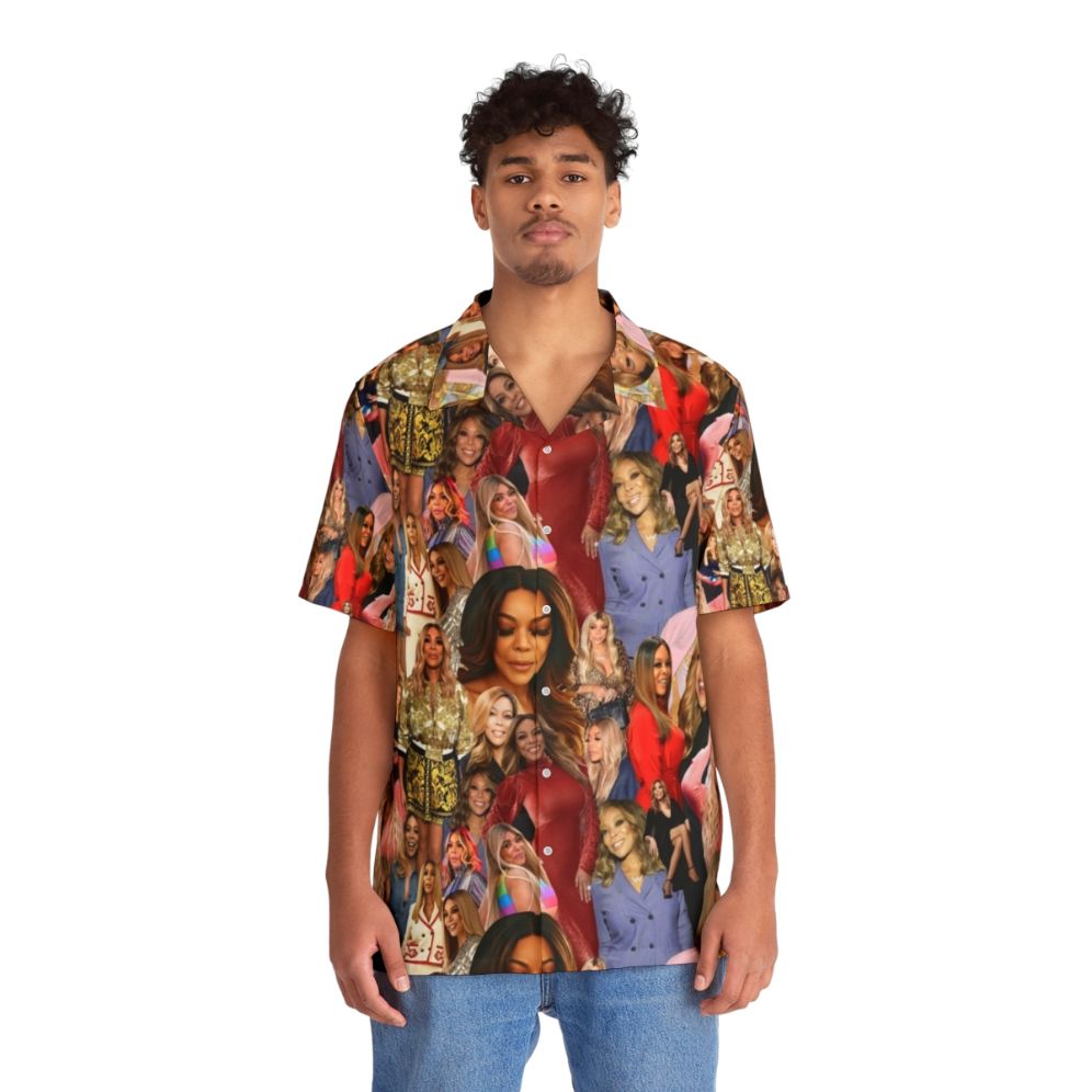 Wendy In Repetition Hawaiian Shirt - Collage Pattern - People Front