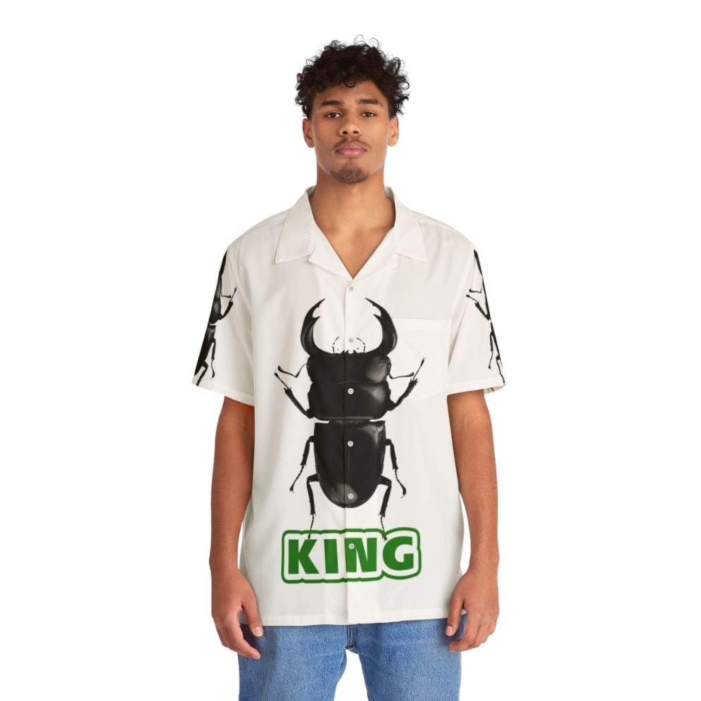 Black Beetle King Of Beetles Hawaiian Shirt - People Front