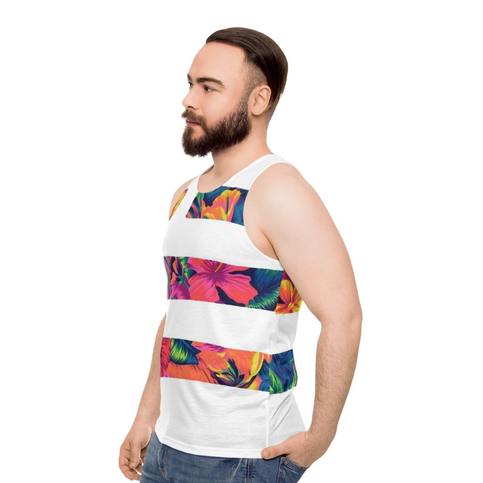 Unisex tank top with minimalist design for music fans - men side