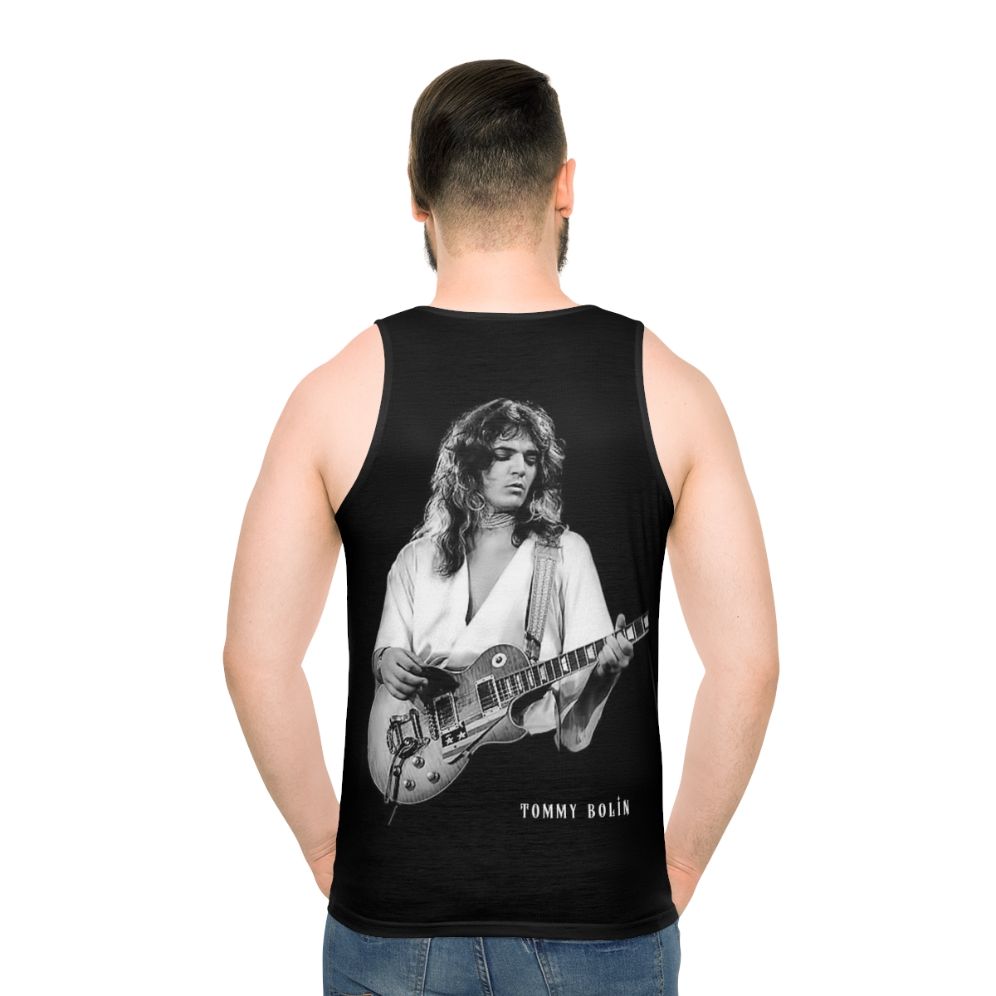 Tommy Bolin classic rock 70s music unisex tank top - men back