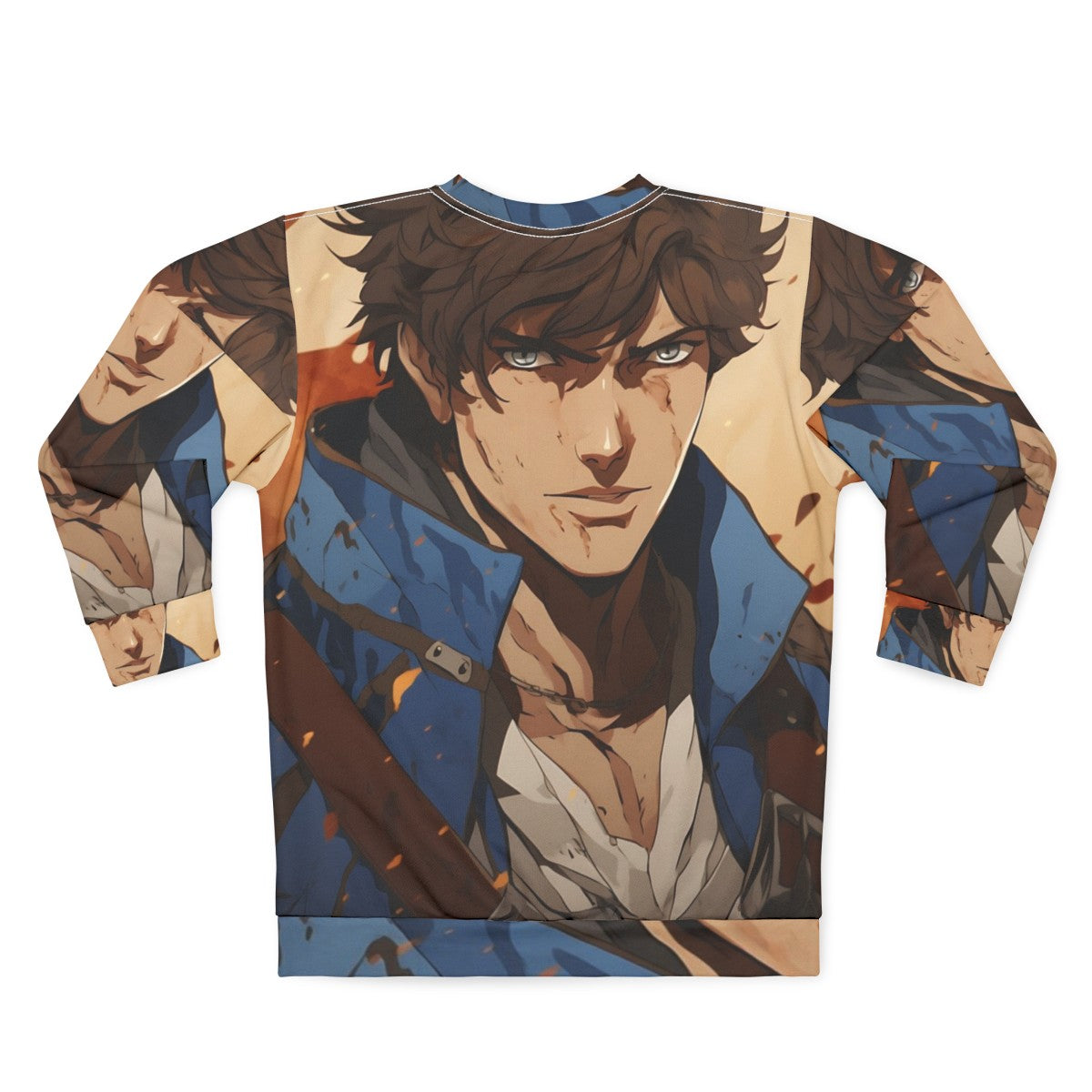 Castlevania Richter Belmont Netflix Sweatshirt - Symphony of the Night Fanart - Back