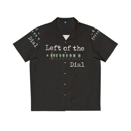 Retro Hawaiian shirt with "Left Of The Dial" design for alternative music fans